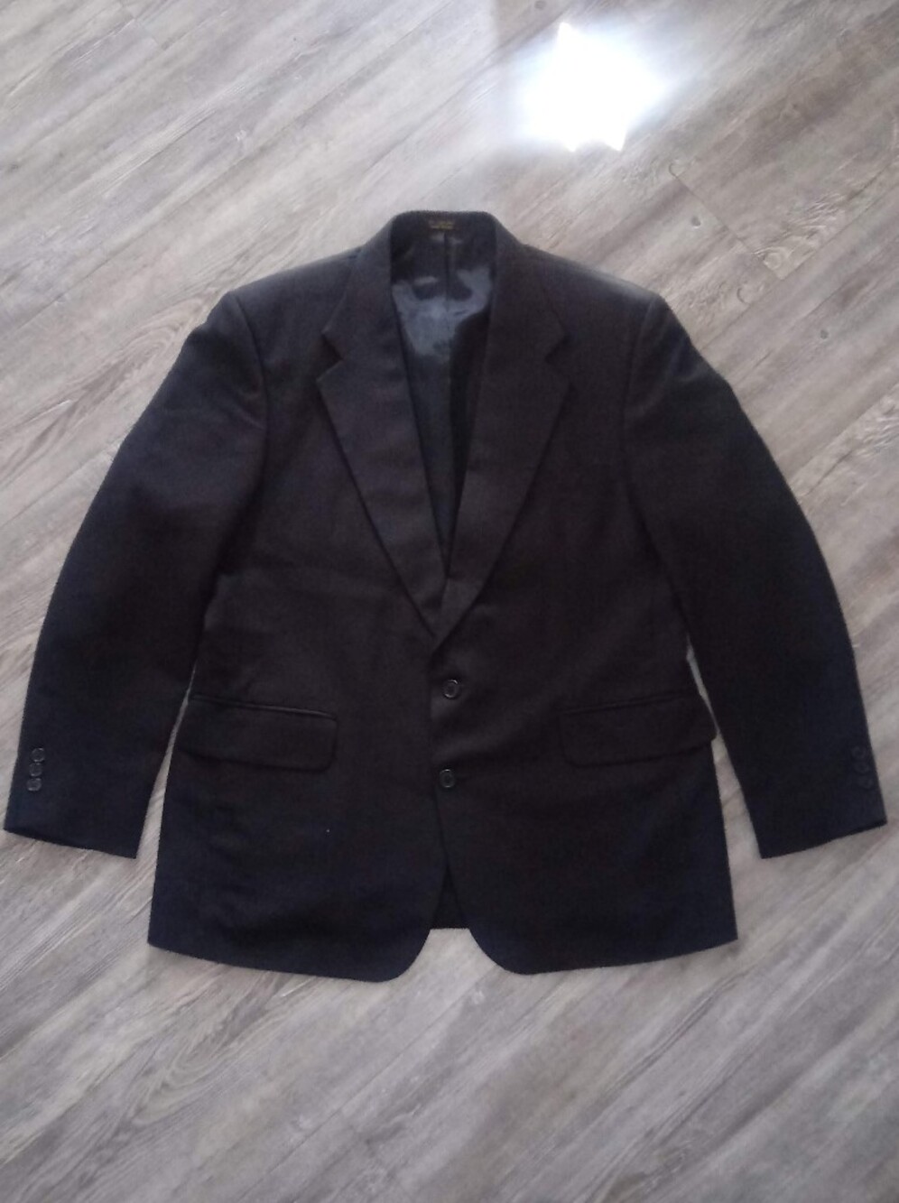 Men's Black Pea Coat - Classic Two-Button Blazer Style